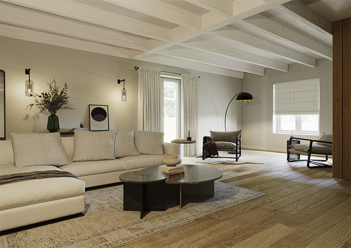 Emily Bond Oscar Stripe, Pebble - Made to Measure Curtains - Image 7